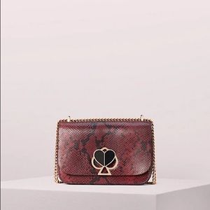 Kate Spade Nicola Snake Embossed Twist-lock Small Shoulder Bag